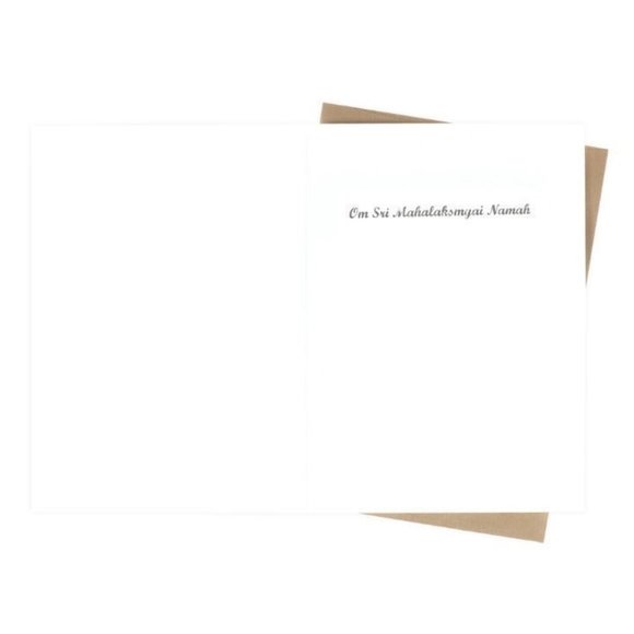 Lakshmi Ma Greeting Card Maha Laxmi India Deva Goddess of Wealth Prosperity Gift - Picture 3 of 5